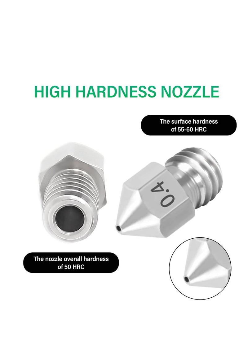 Captaintech 25PCS 3D Printer Extruder Nozzles Hardened Steel, Stainless Steel, Brass High Temperature Pointed Wear Resistant Nozzle 0.2 0.3 0.4 0.5 0.6 0.8 1.0 mm, for CR-10, Ender 3/ Ender3 pro, Prusa i3 - Image 4