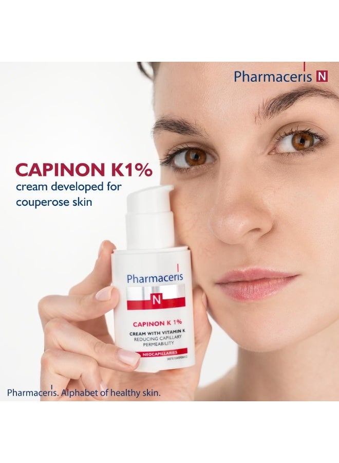 Pharmaceris CAPINON K 1% CREAM WITH VITAMIN K REDUCING CAPILLARY PERMEABILITY 30ML - Image 2