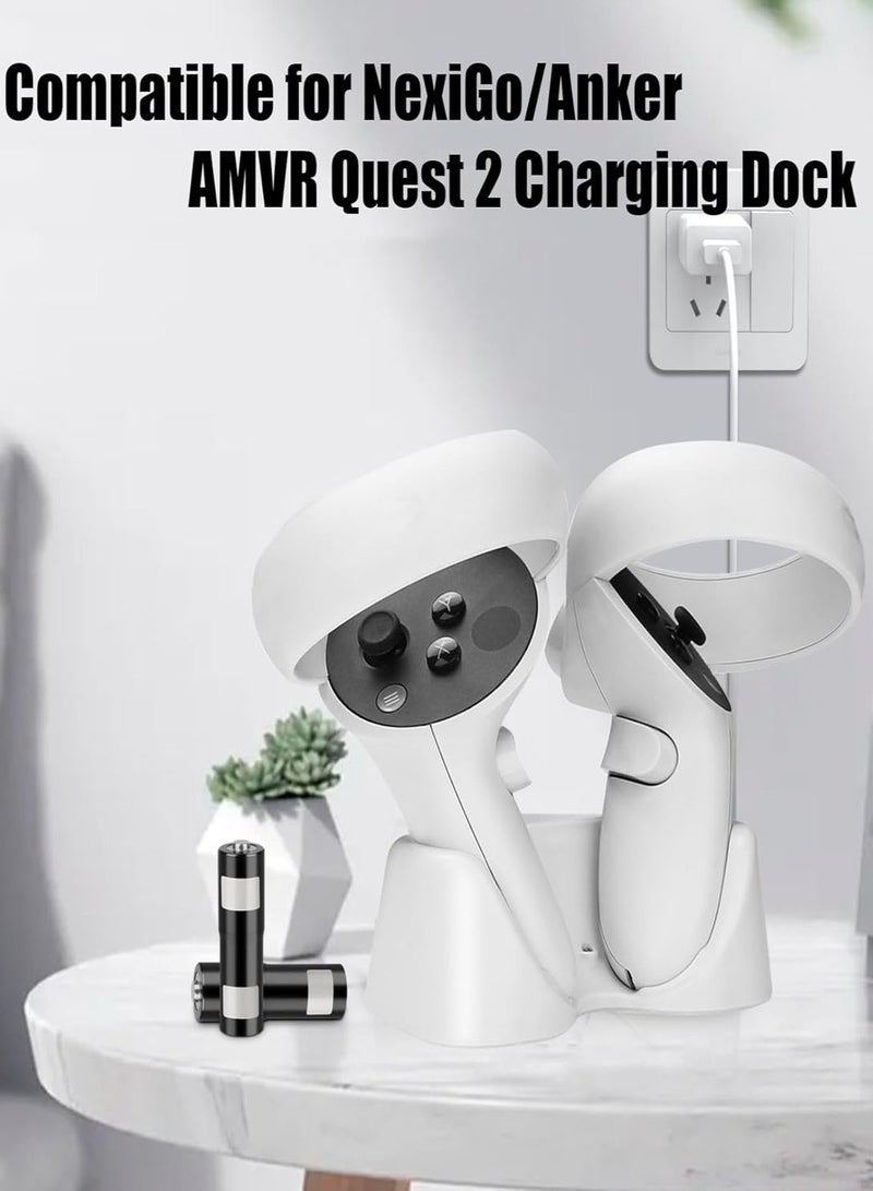 1800mAh 2 Pcs Rechargeable AA Batteries for Oculus Quest 2 Controller Battery Pack for Charging Dock - Image 3