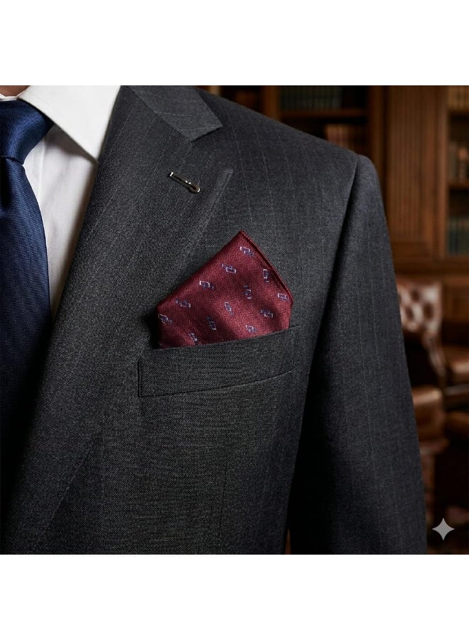 Men's pocket square to complete a formal suit look - high-quality fabric with a modern design - Image 2
