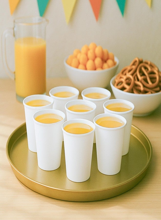 MATICAN Disposable Coffee Cups, 100-Pack 8-oz Bulk Paper Cups for Hot or Cold Drinks, White Cups for Office, Parties, and To-Go Use (No Lids) - Image 2