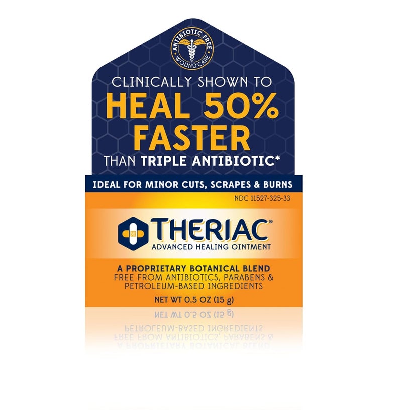 Theriac مرهم شفاء مانوكا المتقدم - مثبت سريرياً أنه يشفي 50% أسرع من المضاد الحيوي الثلاثي / مثالي للجروح الصغيرة، والخدوش، والحروق / (0.5 أونصة) - Image 1