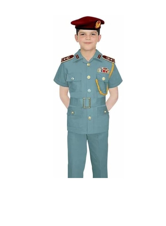 costumax Police Officer Green Uniform Kids Costume for 6 to 7 years old - Image 1