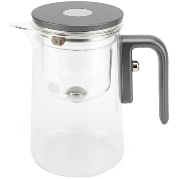 Goshyda Tea Pot 800Ml Water Separation Press Control Glass Teapot Transparent Glass Tea Pot With Filter For Home Restaurant - Image 2
