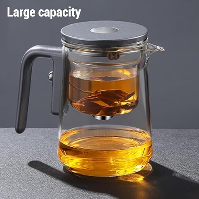 Goshyda Tea Pot 800Ml Water Separation Press Control Glass Teapot Transparent Glass Tea Pot With Filter For Home Restaurant - Image 3