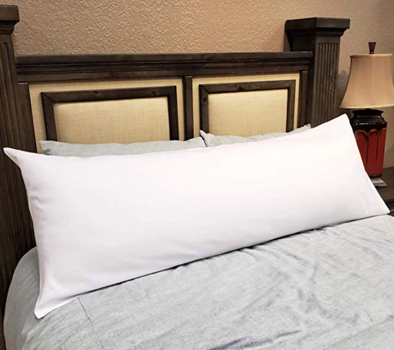 Premium Hotel Quality Soft Polyester Blend Fiber Pillow, Body Pillow,Sleeping Pillow, Neck Pillow,Fiber Pillow White -Set of 1 Size 20x54 Inches, B09WLHN5CK