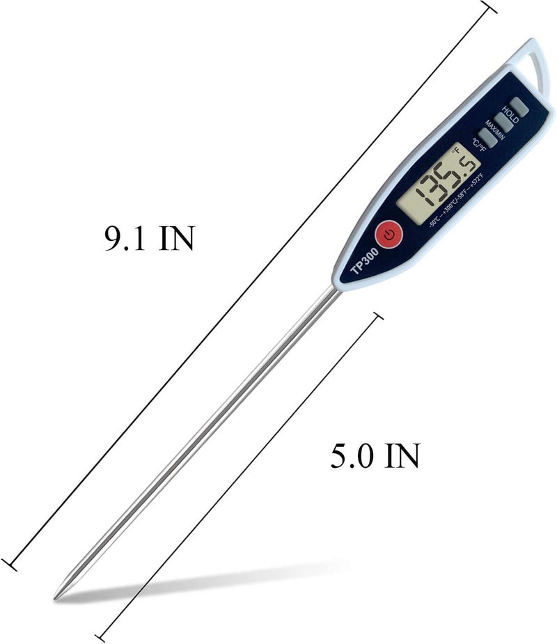 NANGOALA Digital Meat Food Thermometer for Candy Candle Milk BBQCooking Kitchen BBQ, Probe Instant Read Thermometer for Pork Deep Fry Roast Baking Temperature - Image 2