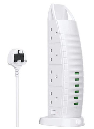8 Way Stylish Power Extension Cord, 6 USB Fast Charging Ports, Burj Al Arab Power Socket, 2 Meters Cable Multiple Protection System 3000W, 4.2A Max Socket - pzsku/ZF239A0AEF82926C8717CZ/45/_/1694323349/d867377e-897e-499a-adaa-7631cbc95a34