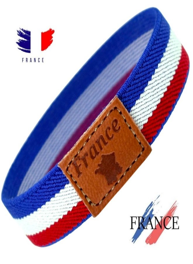 BDM - Pulsera con la Bandera de Francia, Bandera francesa elastica France - Talla 18 a 20 cm. - Image 3