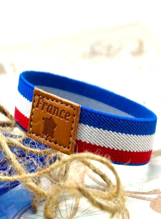 BDM - Pulsera con la Bandera de Francia, Bandera francesa elastica France - Talla 18 a 20 cm. - Image 5