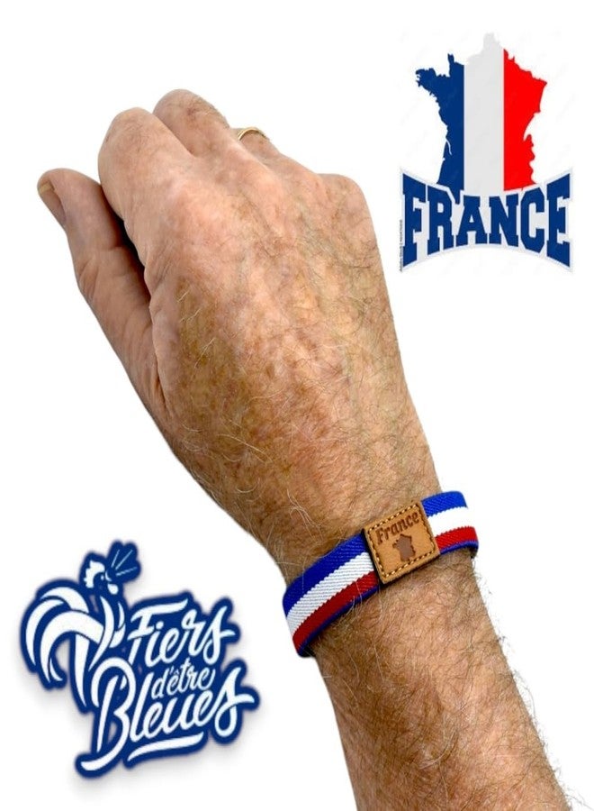 BDM - Pulsera con la Bandera de Francia, Bandera francesa elastica France - Talla 18 a 20 cm. - Image 4