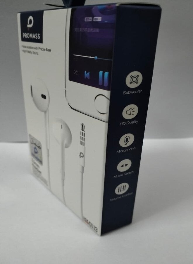 بروماس سماعات داخل الاذن مع ميكروفون - ابيض - Image 2