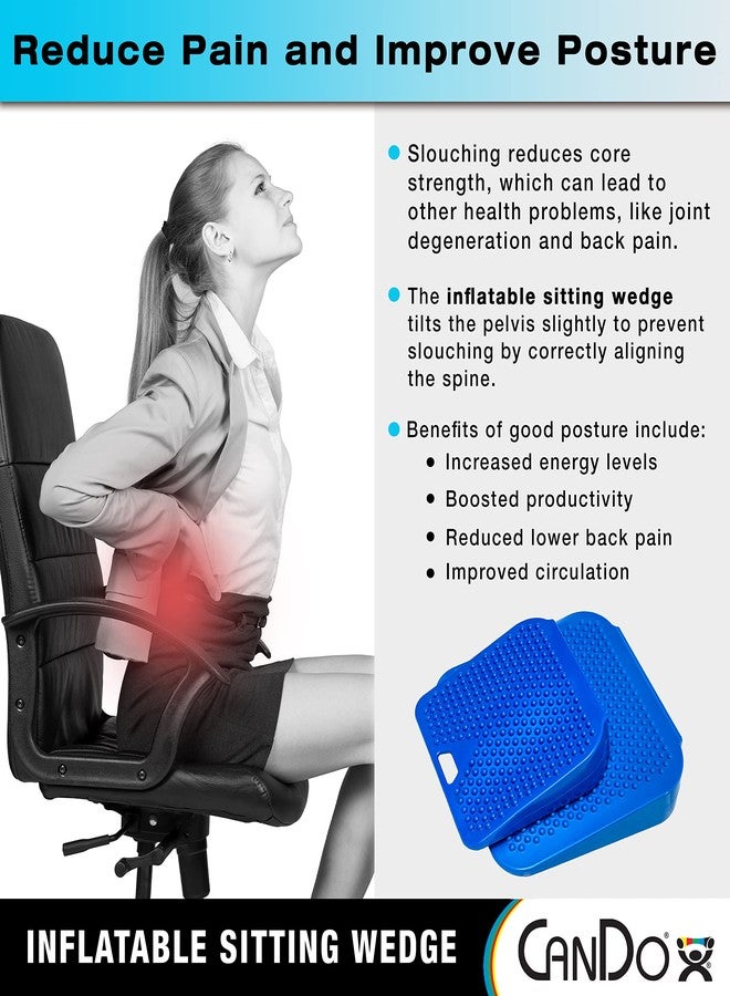CanDo Sitting Wedge Active Seat Wobble Cushion for Posture, Back Pain, Restlessness, Stress Relief and Anxiety, Child Size, 10" x 10" - Image 3