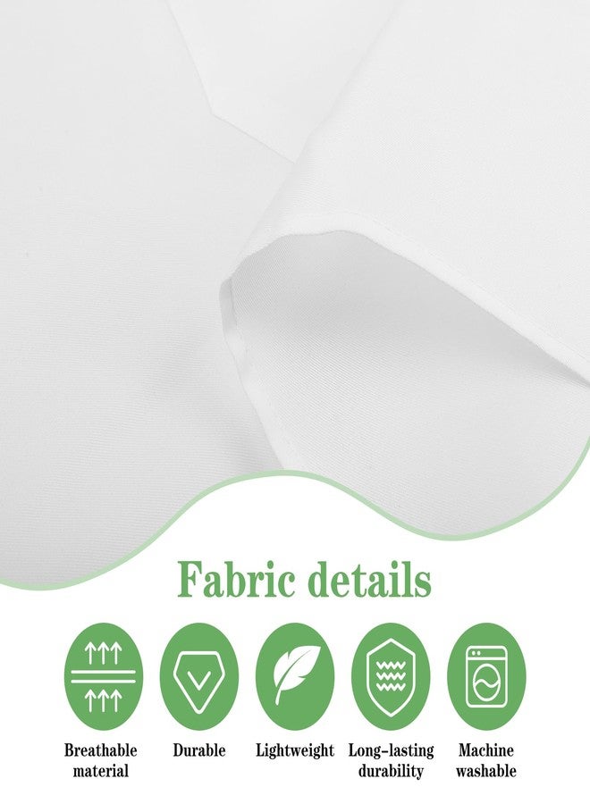 Cabaubl 12 Pack White Aprons Bulk,Unisex Bib Apron,Chef Apron without Pockets,Washable Kitchen Aprons for Women Men Kitchen Cooking, Crafting Painting, BBQ(White) - Image 5