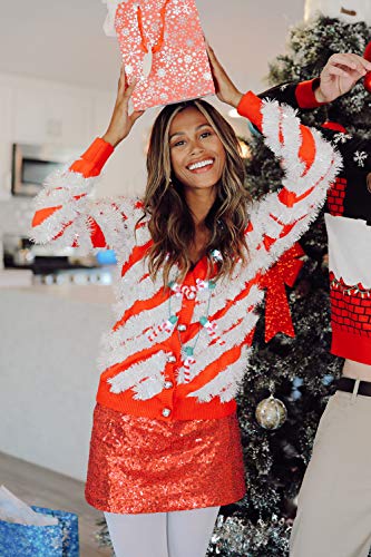 Tipsy Elves Women's Sequin Red Skirt Size X-Small - Image 3