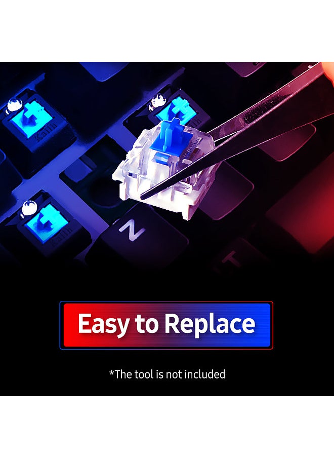 Generic General Mechanical Keyboard Shaft Switch Replaceable Mechanical Keyboard Switch OUTMU Mechanical Blue Switch 10PCS  - Image 4