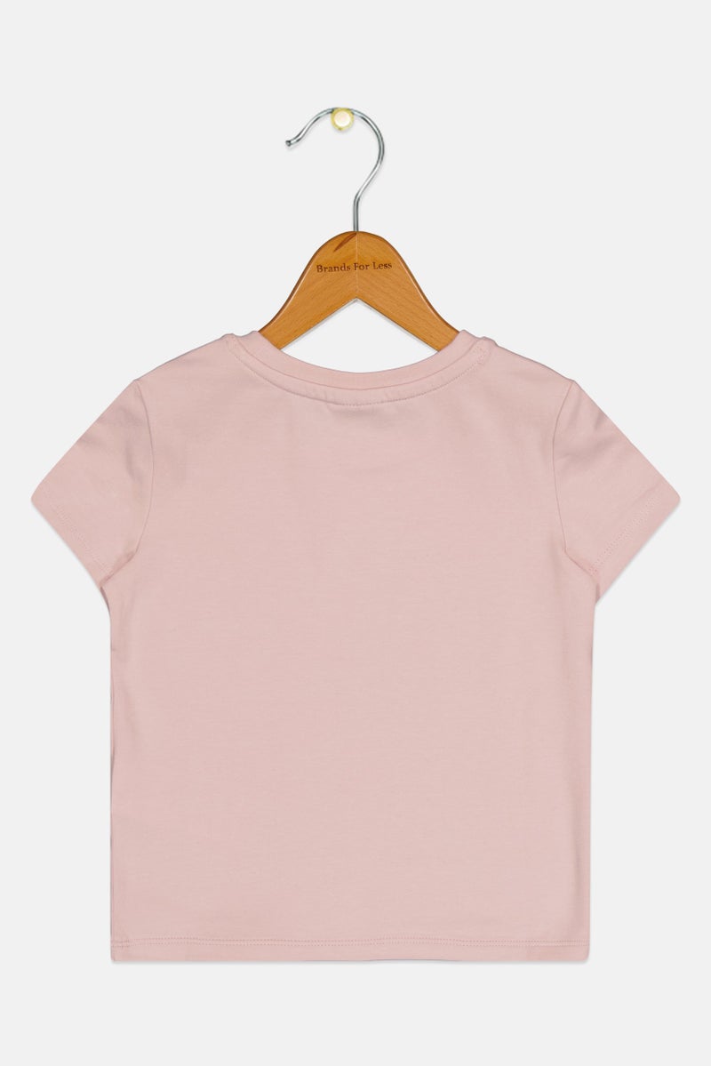 PUMA Kids Girl Brand Logo Short Sleeve T- Shirt, Pink - Image 2