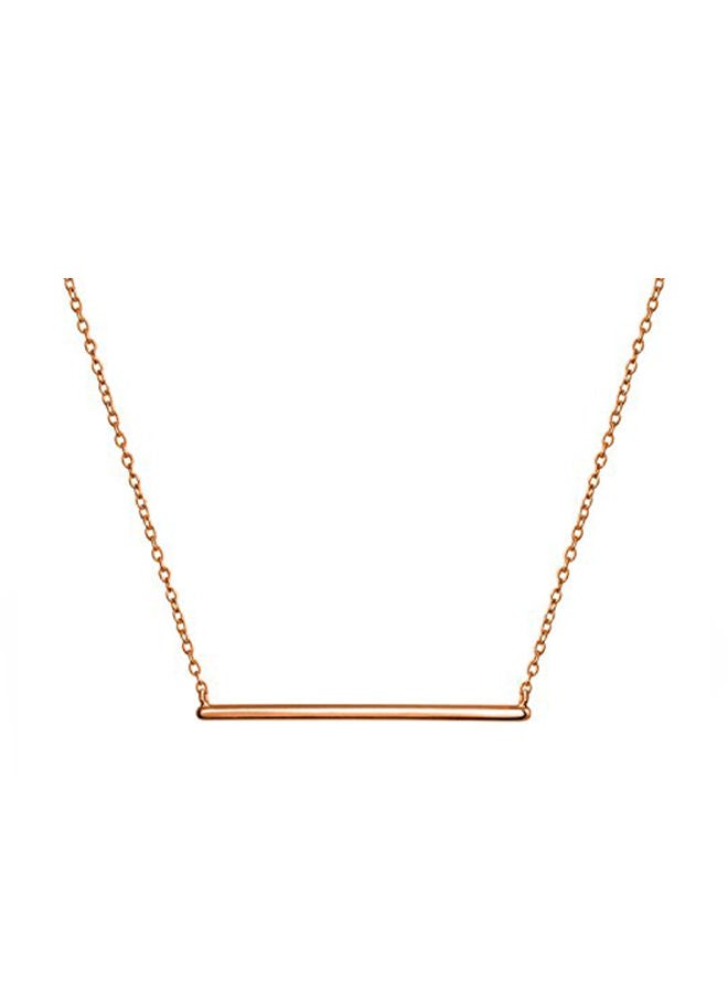 NIBEMINENT Modern Bar Pendant Plated Necklace Rose Gold - Image 1