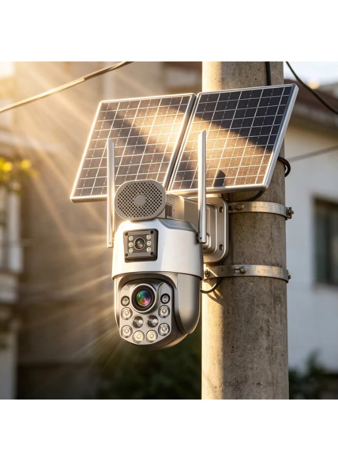 GEEK SPACE 4G LTE Solar PTZ Security Camera with 36X Hybrid Zoom, Dual Lens, eSIM, AI Human Tracking, Outdoor Wireless IP66 CCTV Camera, Color Night Vision, Two-Way Audio, Remote App Control - Image 1