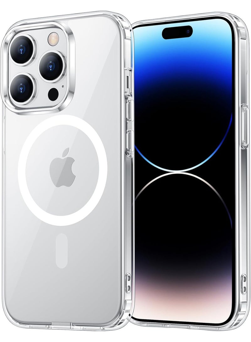 أكاليكس جراب مغناطيسي لهاتف آيفون 14 برو ماكس [مقاوم للصدمات ونحيف]، غطاء خلفي صلب شفاف مع حماية فائقة - Image 1