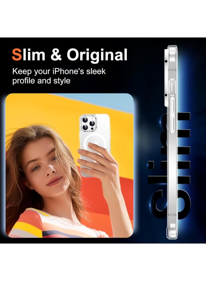 أكاليكس جراب مغناطيسي لهاتف آيفون 14 برو ماكس [مقاوم للصدمات ونحيف]، غطاء خلفي صلب شفاف مع حماية فائقة - Image 2