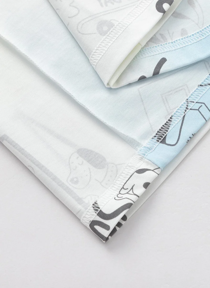 Balabala White Kids Boys Round v-neck short-sleeved T-shirt for Men | Best Price UAE