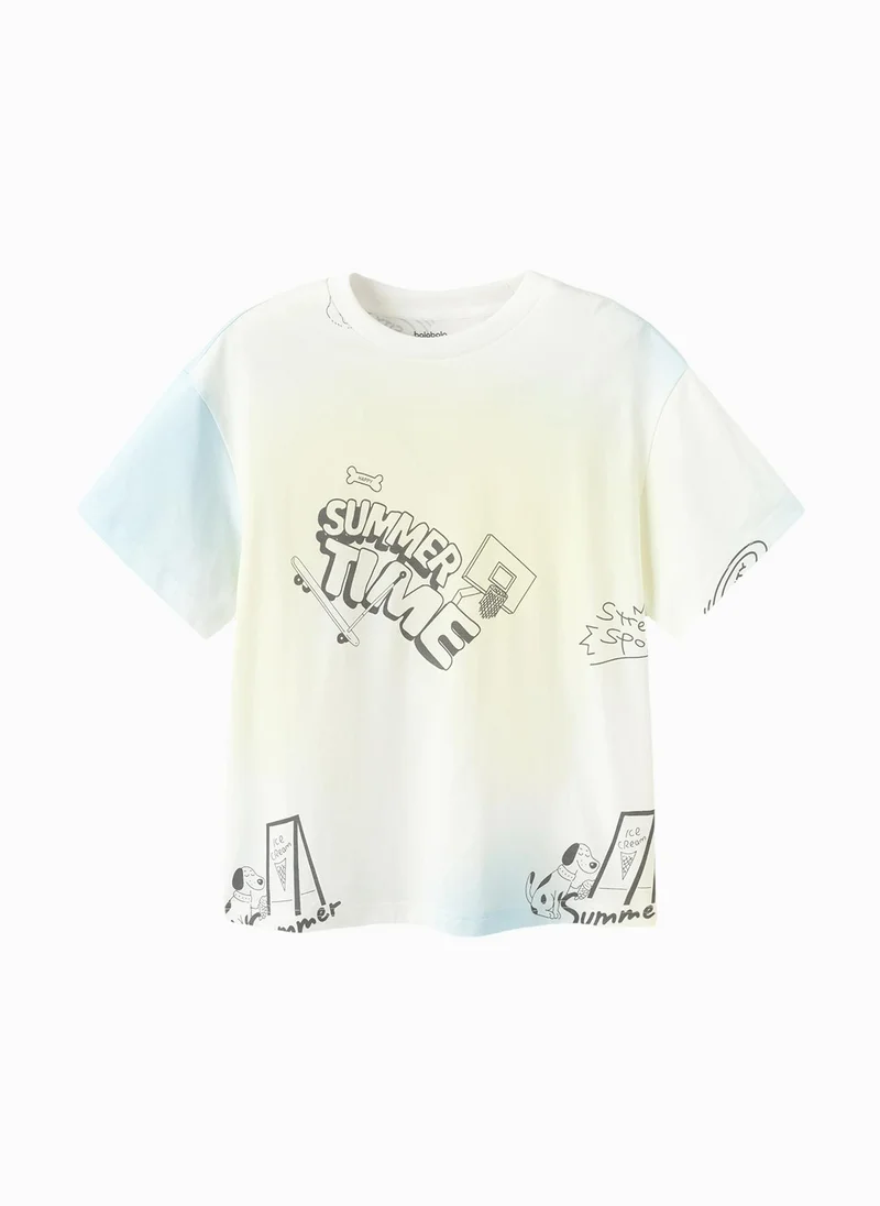 Kids Boys Round v-neck short-sleeved T-shirt