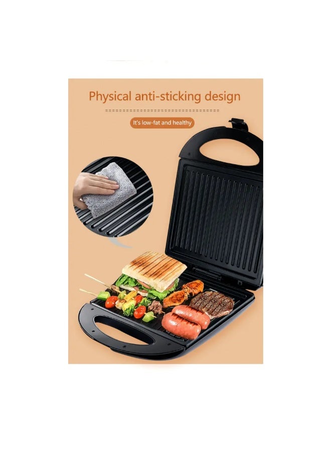 سوكاني شواية كهربائية SOKANY SK-BBQ-147 - مكبس ساندويتش غير لاصق بقوة 1400 واط، تصميم صغير الحجم، تسخين سريع للشواء المنزلي ووجبة الإفطار - Image 2