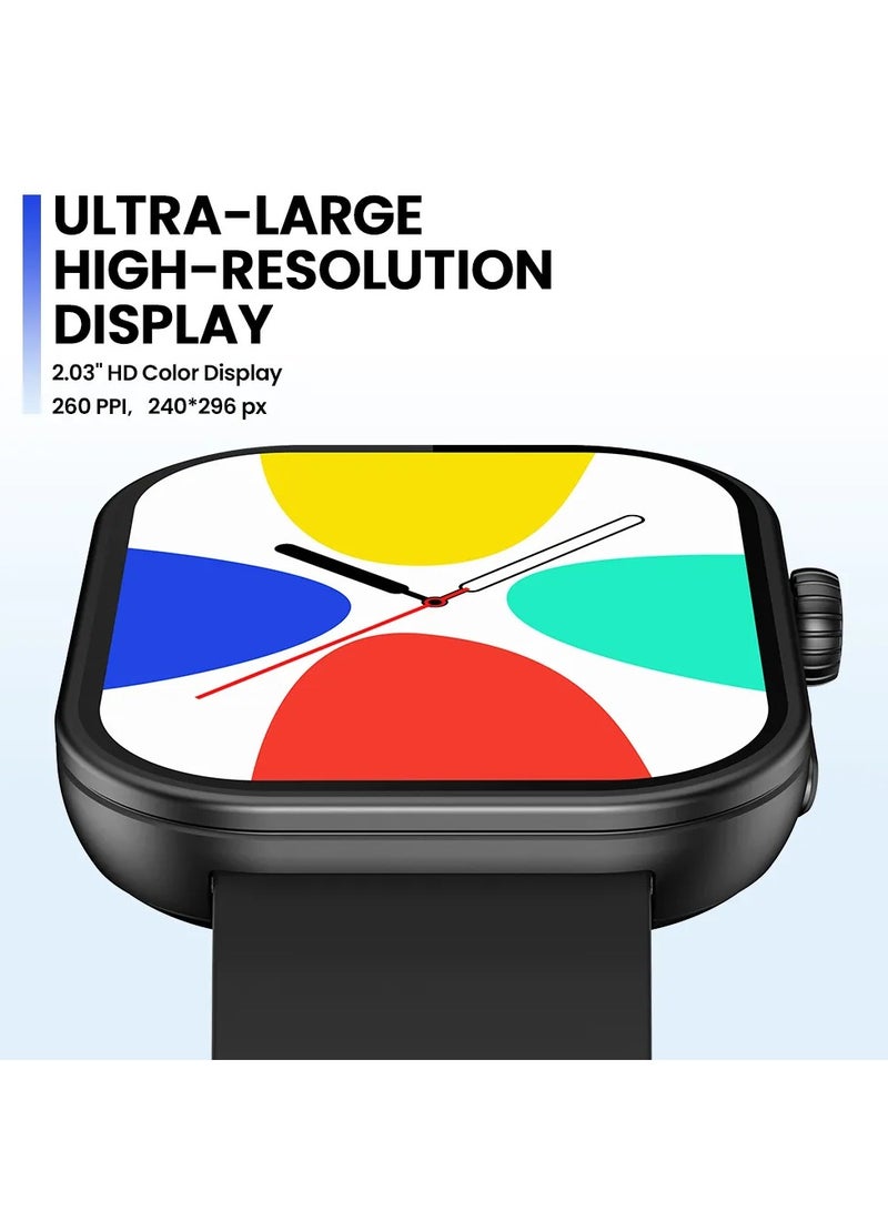 Zeblaze Btalk Plus Voice Calling Smartwatch 2.03 HD Color Display Health and Fitness Tracking Smart Watch for Men Women - Image 3