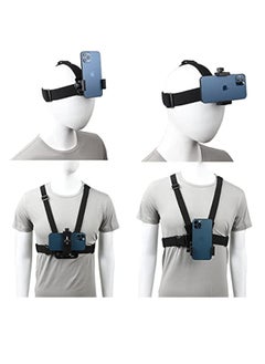 Hihonor Mobile Phone Chest Strap Harness Mount Head Strap Holder Kit for POV/VLOG,Cell Phone Clip Compatible with iPhone,Samsung,GoPro Hero  - Image 2