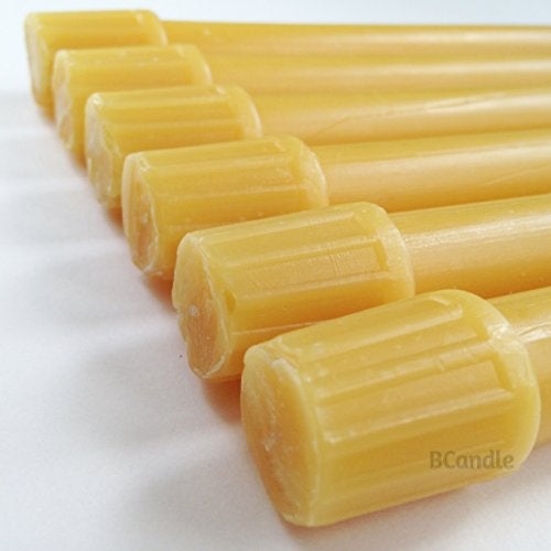 BCandle 100% Pure Beeswax Candles (Set of 6) 8-Hour Organic Hand Made - 8 Inches Tall, 3/4 Inch Diameter; Tapers - Image 3