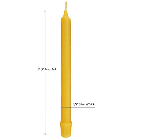 BCandle 100% Pure Beeswax Candles (Set of 6) 8-Hour Organic Hand Made - 8 Inches Tall, 3/4 Inch Diameter; Tapers - Image 4