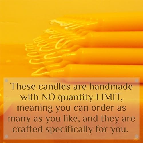 BCandle 100% Pure Beeswax Candles (Set of 6) 8-Hour Organic Hand Made - 8 Inches Tall, 3/4 Inch Diameter; Tapers - Image 5