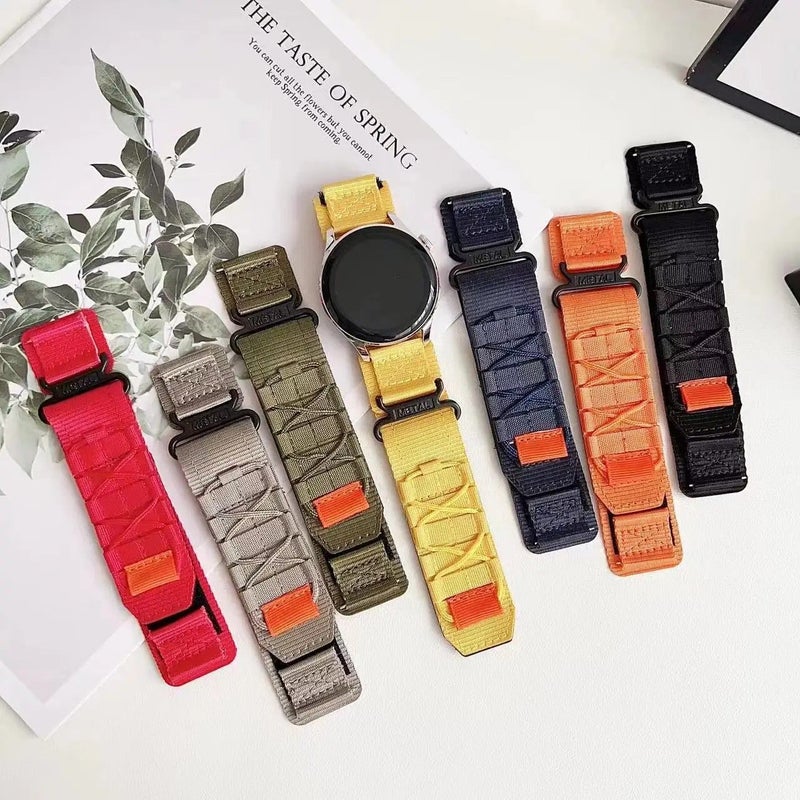 Bluejw Nylon Sport Band for Samsung Galaxy Watch 7/6/5/4 (40mm 44mm) & Classic, Huawei Watch 4/GT3/Pro 22mm 20mm - Replacement Watch Strap - Image 2