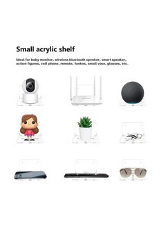 XiuWoo 3 Pack Acrylic Small Floating Shelf for Security Cameras, Baby Monitors, Speakers, Plants and More  - Image 3