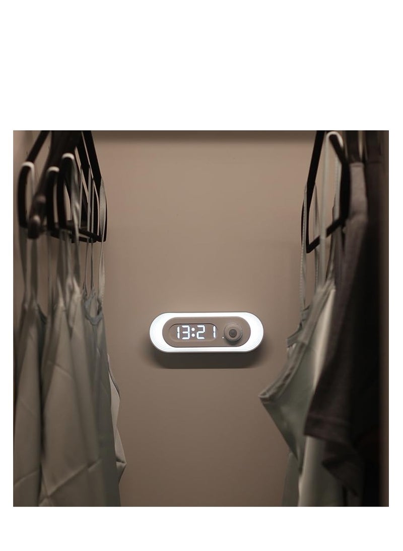 SYOSI Human Body Sensor Light,Time Display,Motion Sensor Night Lights Wall Lamps,Sliding dimming,Magnetic adsorption, Cold and Warm Light Switch,for Hallway, Closet,Bedside  - Image 5