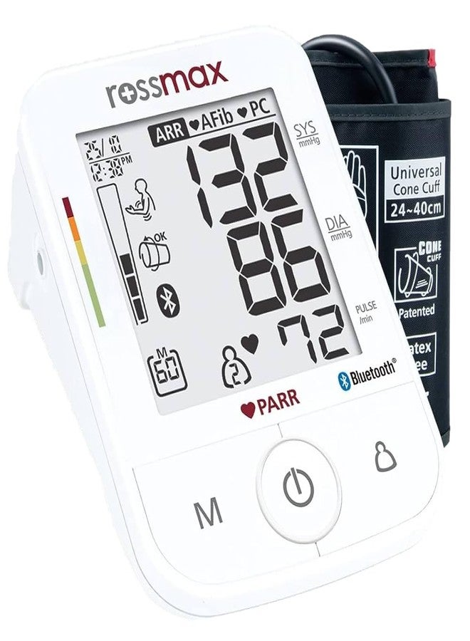 Rossmax X5 - BT (Bluetooth) Fully Automatic Digital Upper Arm Blood Pressure Monitor , Red - Image 1