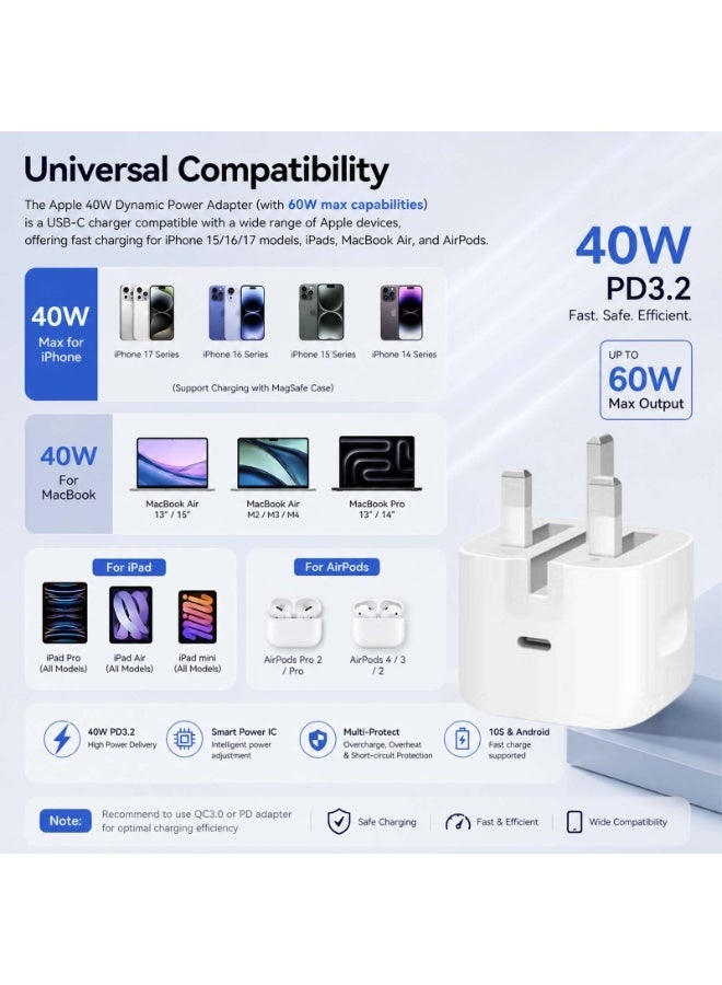 Nexloop 40W Dynamic Power Adapter with 60W Max USB-C Fast Charger for iPhone - Image 3
