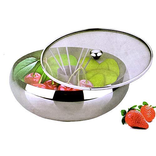 JGS Stainless Steel Net Cover Lid Set for Patila Bowl Tope Vessel Multi Purpose mesh lids for Utensils Jali lid for Kitchen Pack of 3 21cm 23cm 25cm Dia_ Silver 3 Piece - Image 2
