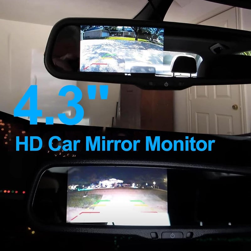 EVGATSAUTO 4.3 Inch HD Digital Auto Dimming Rear View Car Monitor - Image 5