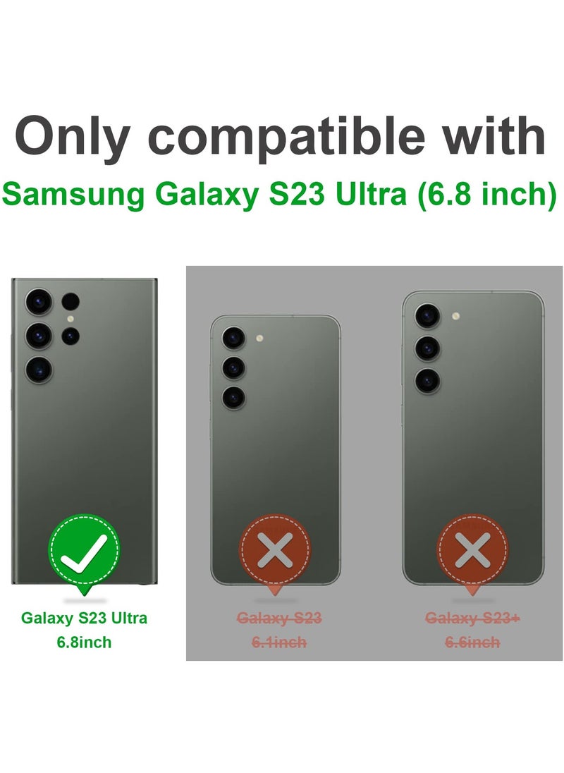 KASTWAVE - Clear Case for Samsung Galaxy S23 Ultra with Magnetic Stand [Compatible with MagSafe] [360° Rotatable Ring] Plating TPU Shockproof Protective Galaxy S23 Ultra Phone Case - Silver - Image 1