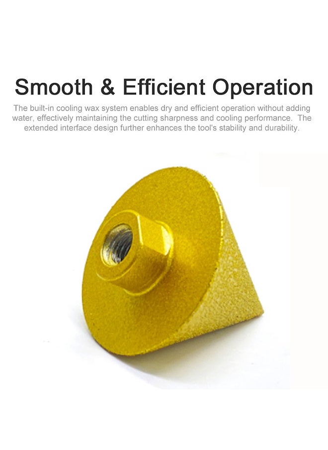 Diamond Grit Chamfer Brazed Chamfering Tool Round-bevel Milling Bit Tile Marble Granite Hole Drilling Enlarging Beveling Stone Polishing Accessory