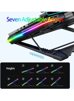 Gaming Notebook Cooler Blue LED - Phone Holder 5 Fan RGB Light Height and Fan Speed Adjustable - pzsku/ZF23AB39F096871704CFAZ/45/_/1727707520/b9275a35-0be1-4f85-9545-333d8a8116e6