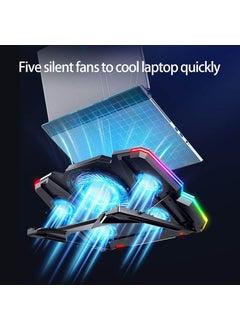 Gaming Notebook Cooler Blue LED - Phone Holder 5 Fan RGB Light Height and Fan Speed Adjustable - pzsku/ZF23AB39F096871704CFAZ/45/_/1728062612/d95d86a4-f902-4c6f-be2e-72583959b6ca