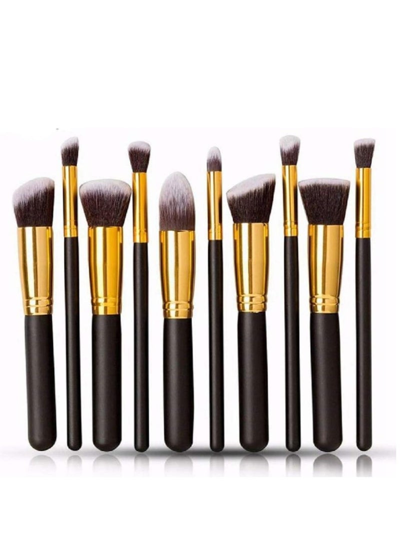 فرش مكياج احترافية ذات شعيرات صناعية ممتازة للوجه والعين للاستخدام في وضع البودرة وكريم الأساس -10 فرش مكياج - Image 1