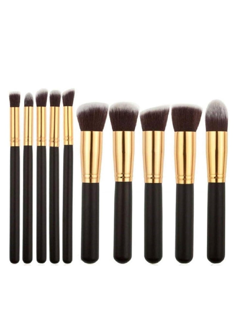 فرش مكياج احترافية ذات شعيرات صناعية ممتازة للوجه والعين للاستخدام في وضع البودرة وكريم الأساس -10 فرش مكياج - Image 3