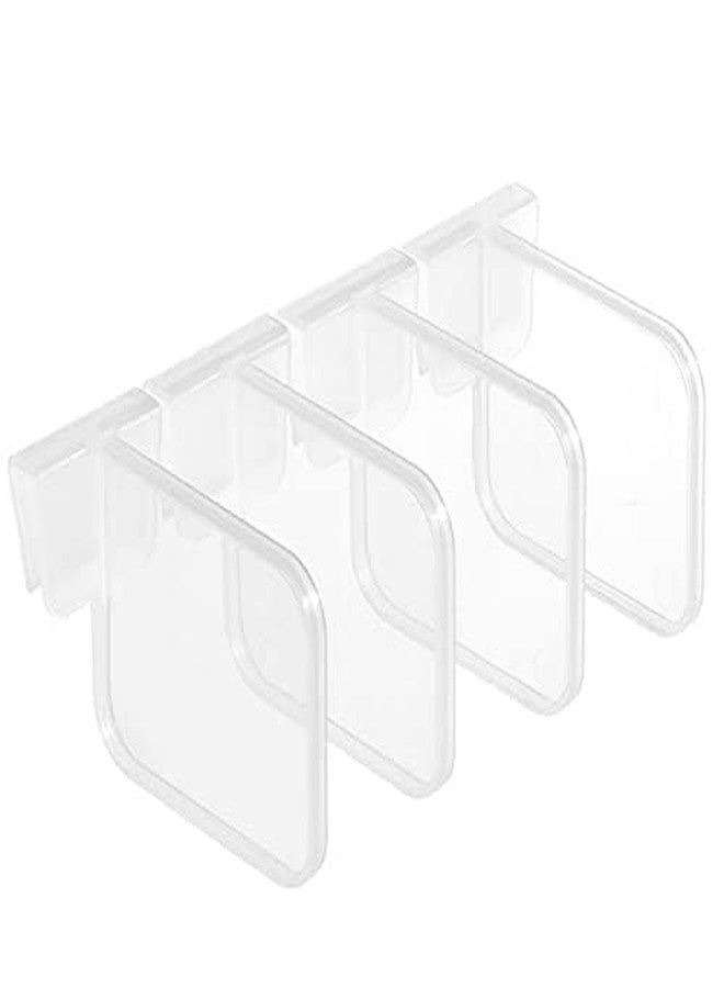 GNOLY 4 Pcs Shelf Divider Telescopic Expandable Fridge Drawers Storage Partition Clips - Refrigerator Internal Drawer Shelf Divider Clip (Set Of 4) - Image 1