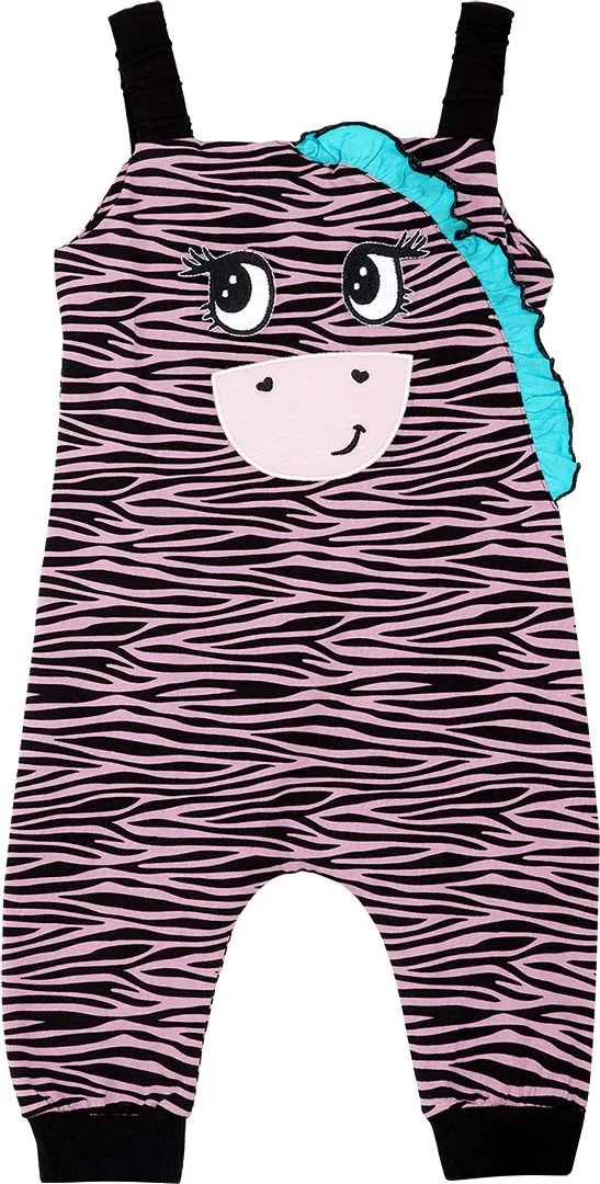 Denokids Zebra Ruffle Girl Jumpsuit