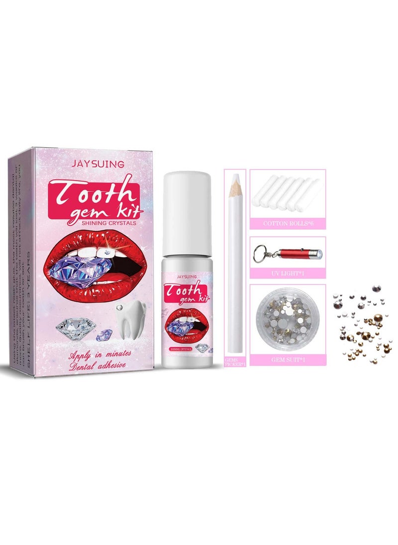 Jaysuing - DIY Tooth Gem Kit  Jewelry Kit Teeth Jewelry Gems Set Ornaments for Tooth Decoration - Image 1