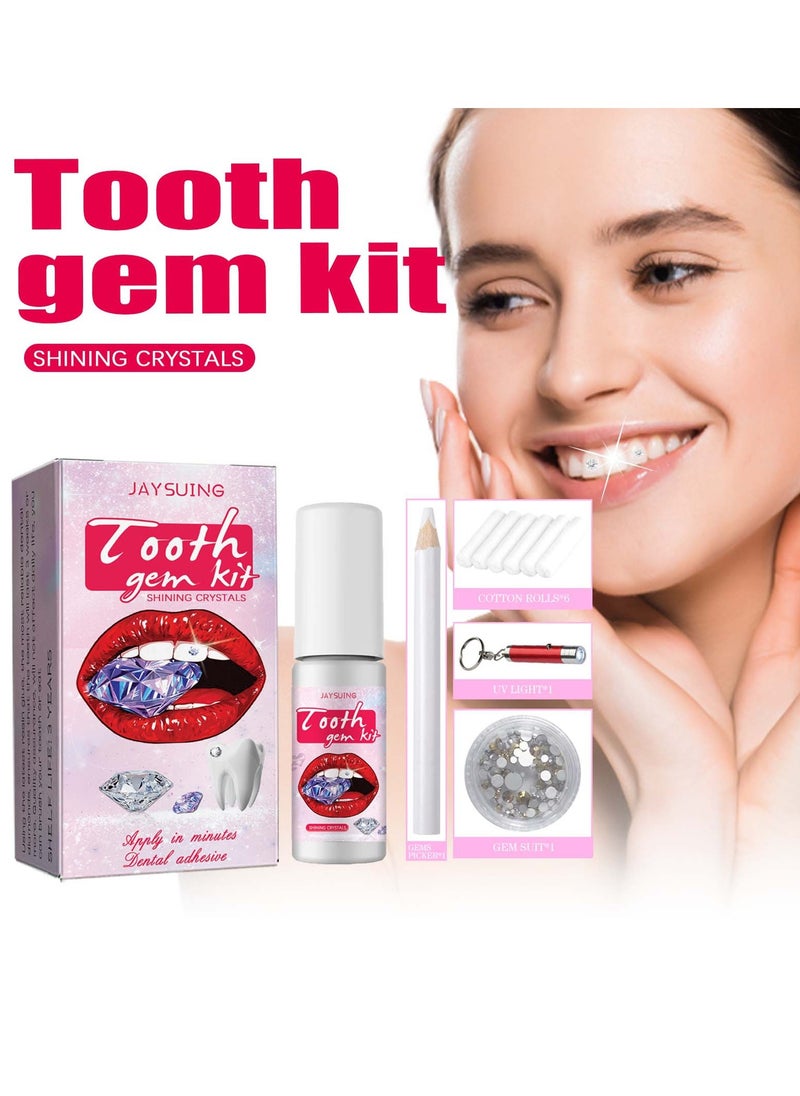 Jaysuing - DIY Tooth Gem Kit  Jewelry Kit Teeth Jewelry Gems Set Ornaments for Tooth Decoration - Image 1